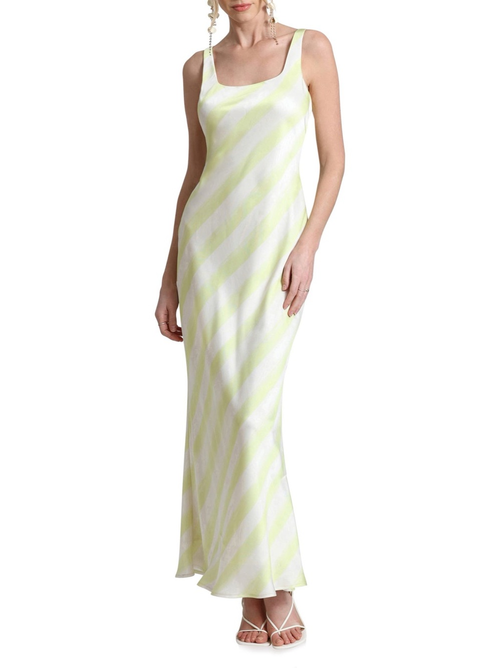 Avec Les Filles Bias Cut Maxi Dress